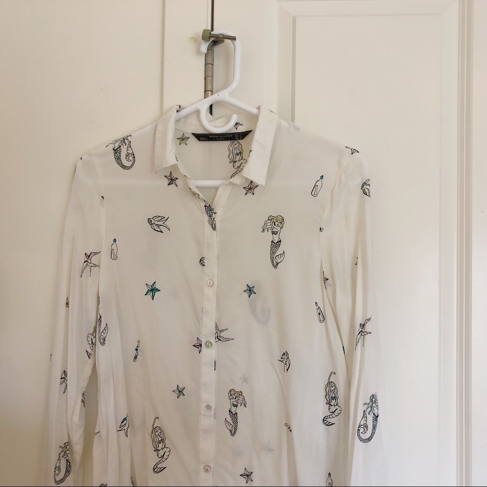 Zara White Shirt MUST GO👈🏼